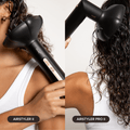 Extra wide, volumizing brush, anti-frizz, ceramic attachments